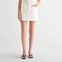 a.n.a Womens Mid Rise Mini Denim Skirt