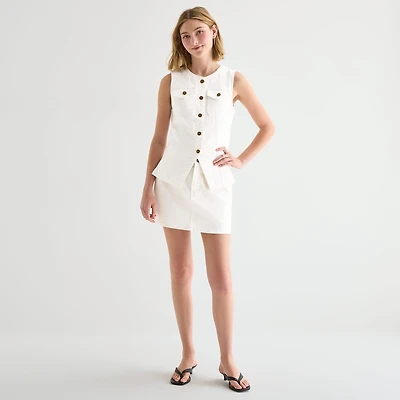a.n.a Womens Mid Rise Mini Denim Skirt