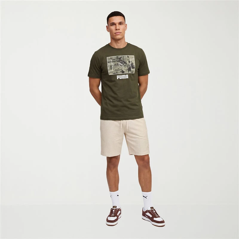 PUMA Mens 9" Adjustable Waist Drawstring Pull-On Short