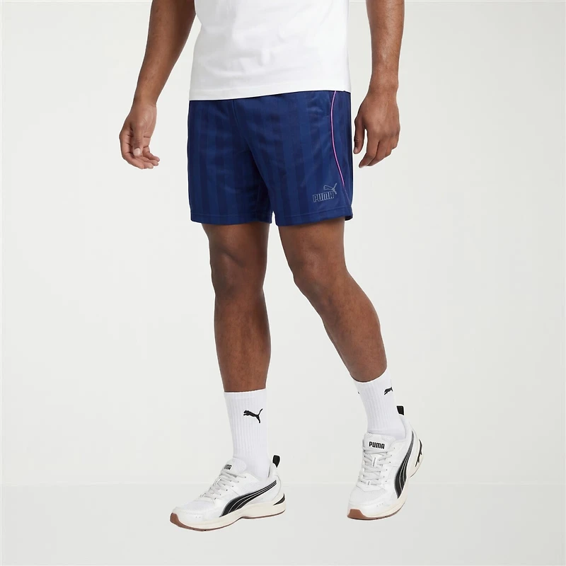 PUMA Mens 8" Adjustable Waist Drawstring Soccer Short