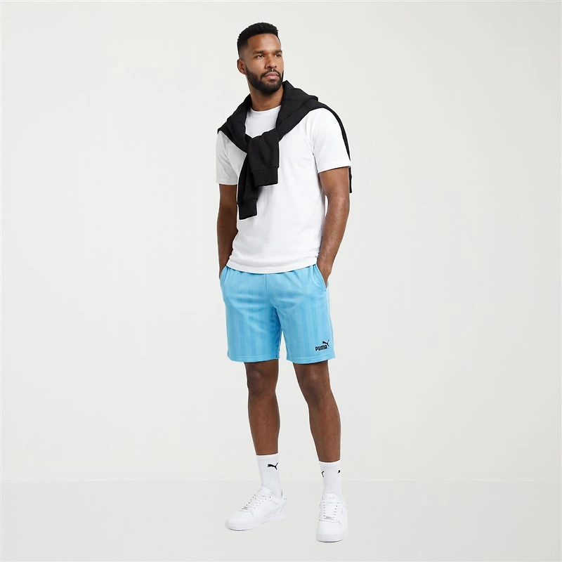PUMA Mens 8" Adjustable Waist Drawstring Soccer Short
