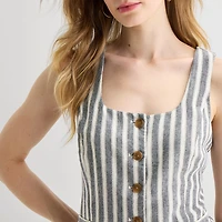 a.n.a Womens Square Neck Sleeveless Vest