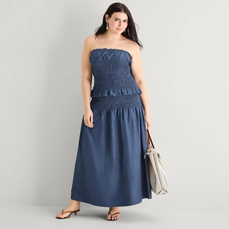 a.n.a Womens Plus Square Neck Sleeveless Tank Top