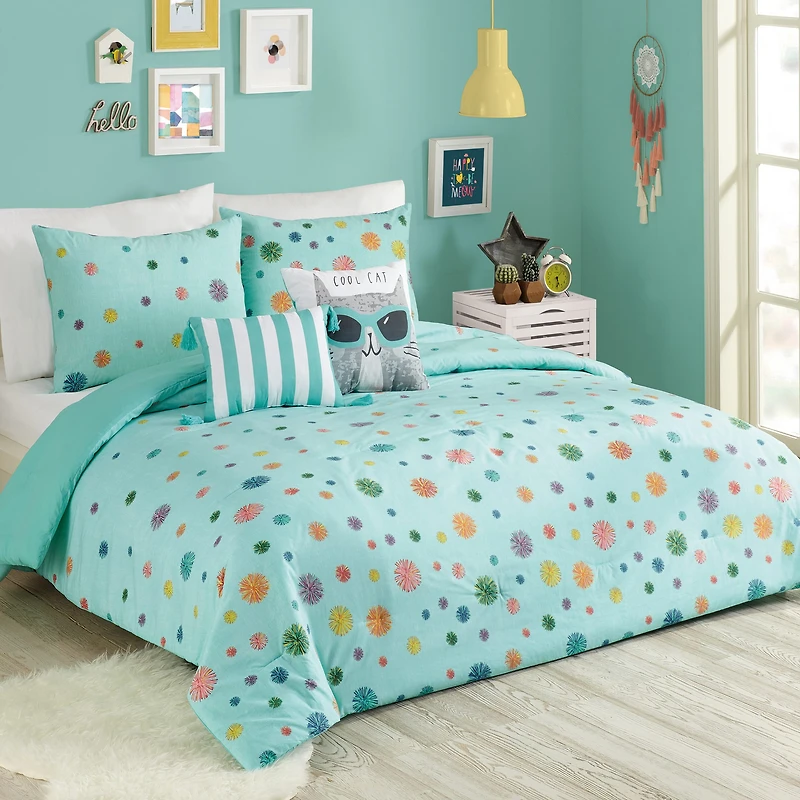 Urban Playground Pom Pom Comforter Set