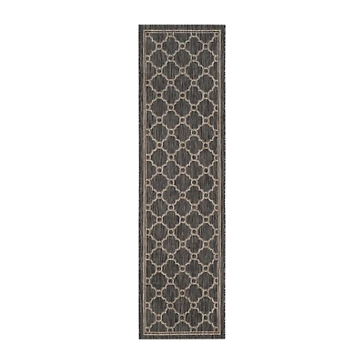 Safavieh Courtyard Collection Ian Geometric Indoor/Outdoor Runner Rug