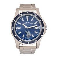 U.S. Polo Assn. Mens Silver Tone Bracelet Watch Usc80525jc