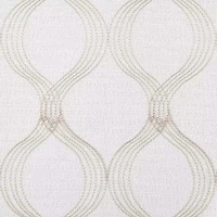 Max Blackout Prescott Grommet Top Embroidered 100% Single Curtain Panel