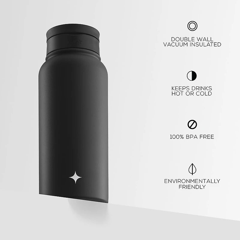 Joyjolt Insulated Water With Flip Lid & Sport Straw - 32 Oz Oz. Bottle