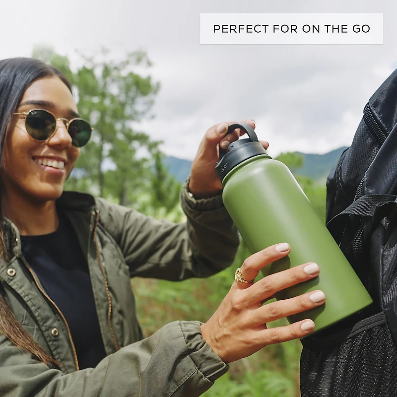 Joyjolt Insulated Water With Flip Lid & Sport Straw Lid - 32 Oz Insulated 32 Oz. Water Bottle