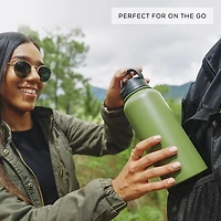 Joyjolt Insulated Water With Flip Lid & Sport Straw Lid - 32 Oz Insulated 32 Oz. Water Bottle