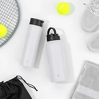 Joyjolt Insulated Water With Flip Lid & Sport Straw Lid - 32 Oz Insulated 32 Oz. Water Bottle