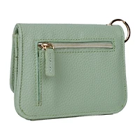 Julia Buxton Mini Flap Card Case Womens Rfid Blocking Wallet