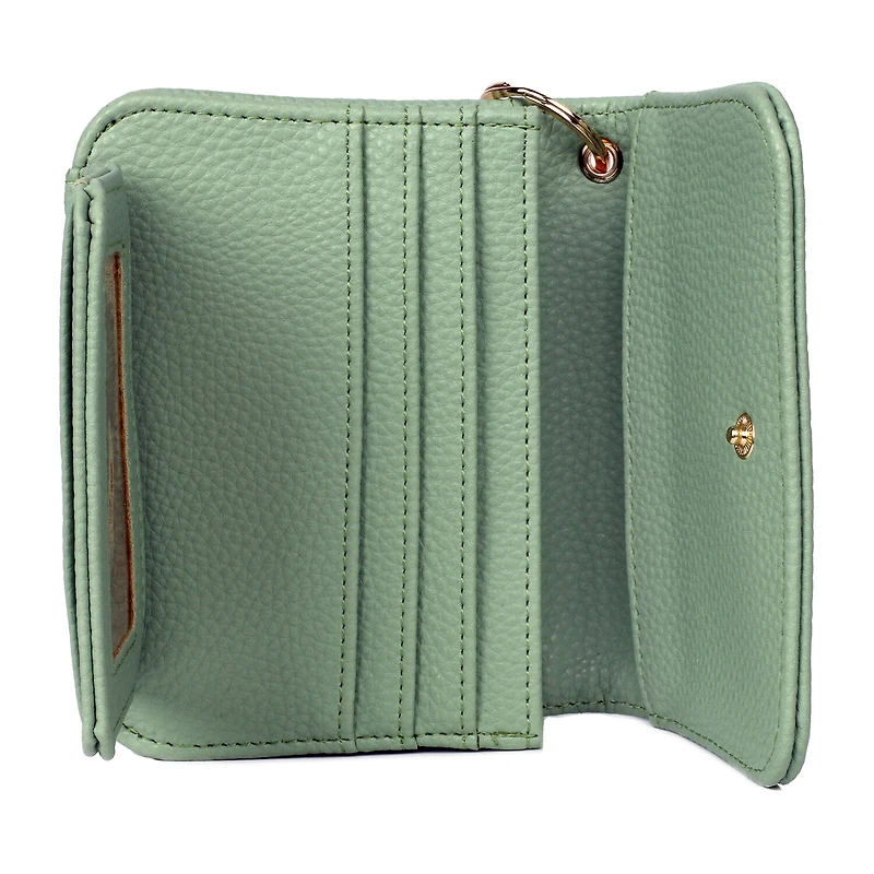 Julia Buxton Mini Flap Card Case Womens Rfid Blocking Wallet