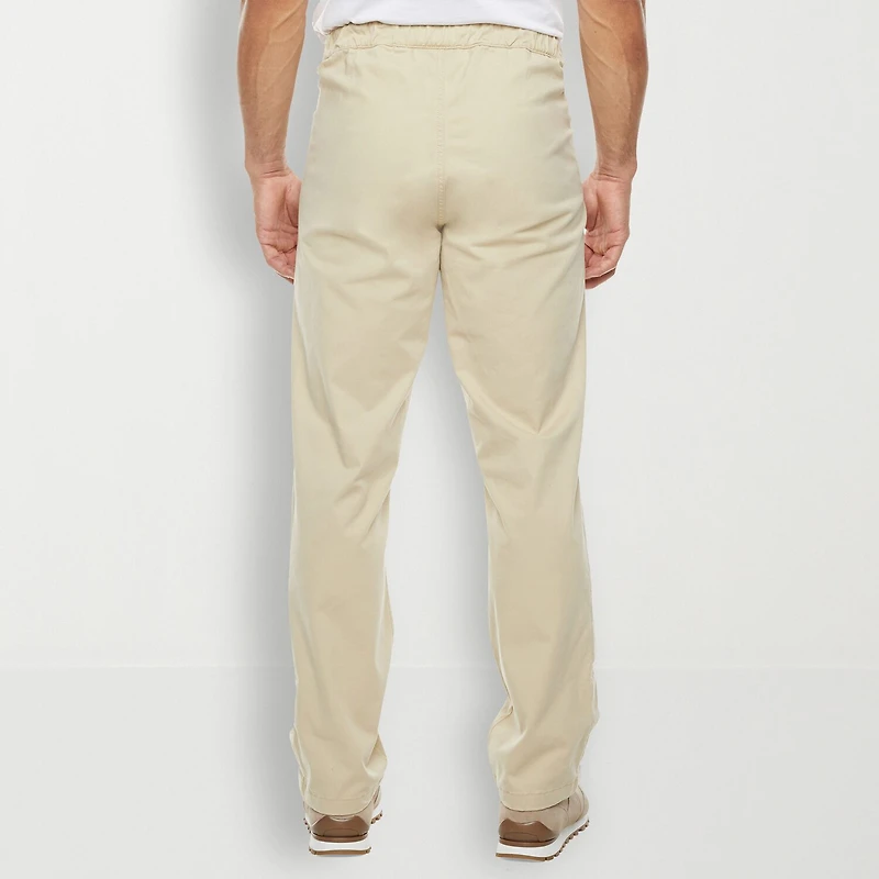 St. John's Bay Seated Chino Mens Adaptive Adjustable Features Easy-on + Easy-off Regular Fit Flat Front Pant