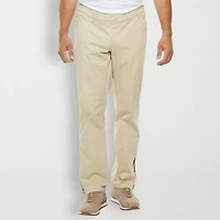 St. John's Bay Seated Chino Mens Adaptive Adjustable Features Easy-on + Easy-off Regular Fit Flat Front Pant
