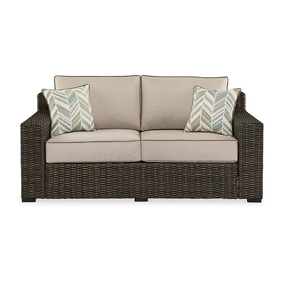 Signature Design by Ashley® Coastline Bay Outdoor Loveseat with Cushions