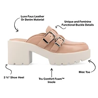 Journee Collection Brydie Womens Moc Closed Toe Block Heel Pumps