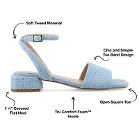 Journee Collection Womens Adleey Flat Sandals