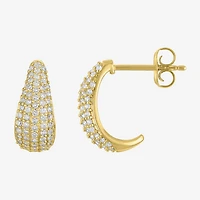 Diamond Addiction (G-H / Si2-I1) Womens 1/2 CT. T.W. Lab Grown White Diamond 10K Gold 15mm Hoop Earrings
