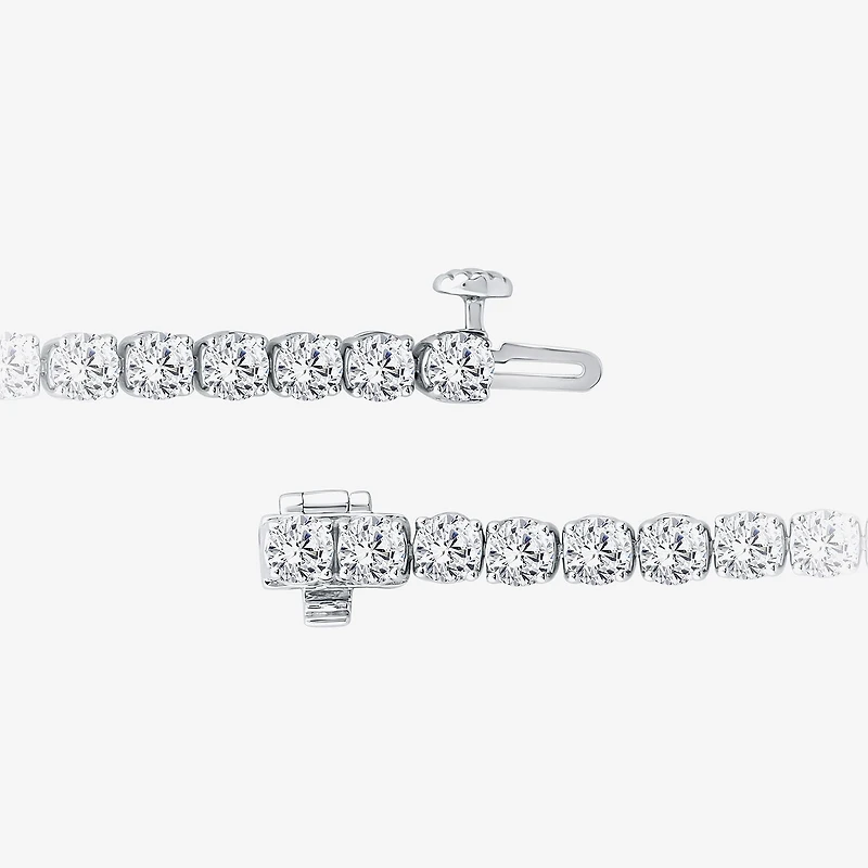 (F / Si2) Womens 7 Ct.T.W. Lab Grown White Diamond 10K Gold Inch Tennis Bracelet