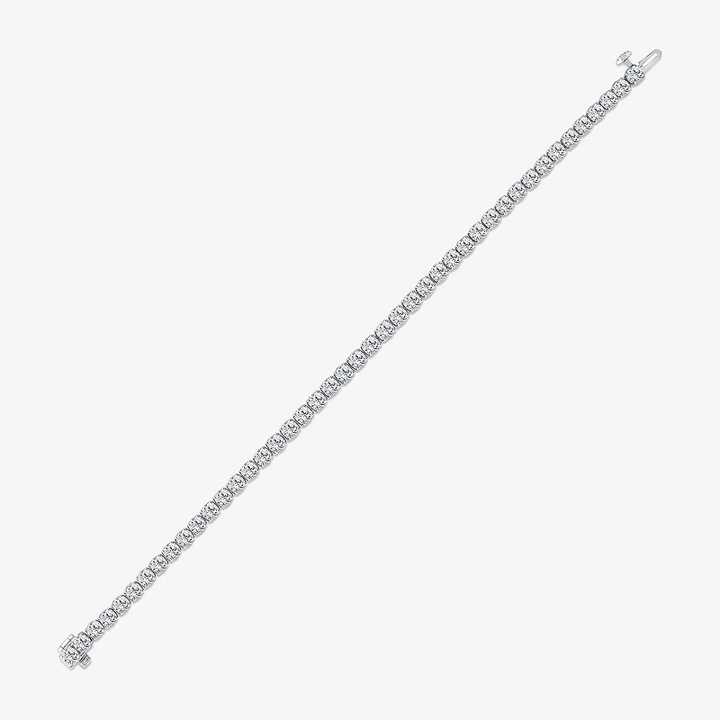 (F / Si2) Womens 7 Ct.T.W. Lab Grown White Diamond 10K Gold Inch Tennis Bracelet