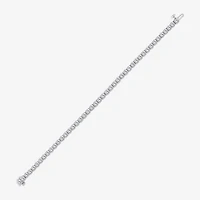 (F / Si2) Womens 7 Ct.T.W. Lab Grown White Diamond 10K Gold Inch Tennis Bracelet