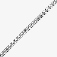 Bulova Mens Stainless Steel 8 Inch Solid Link Chain Bracelet