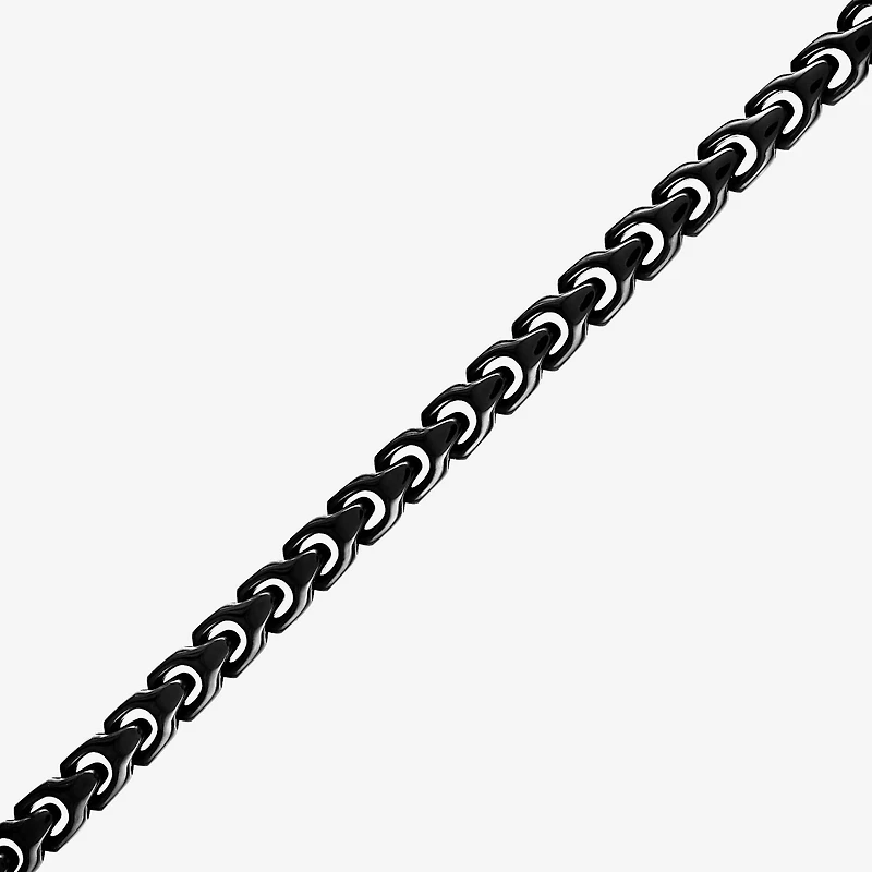 Bulova Mens Stainless Steel 8 1/2 Inch Solid Link Chain Bracelet