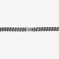 Bulova Mens Stainless Steel Inch Curb Chain Necklace