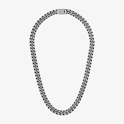 Bulova Mens Stainless Steel 24 Inch Curb Chain Necklace