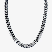 Bulova Mens Stainless Steel Inch Curb Chain Necklace