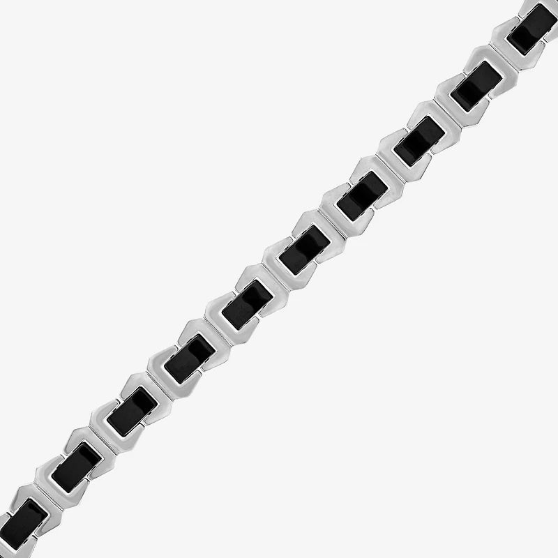Bulova Mens Stainless Steel Solid 8 1/2 Inch Link Bracelet