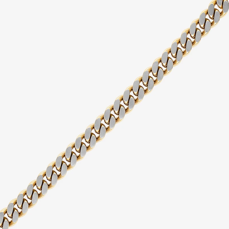 Bulova Mens Stainless Steel 8 1/2 Inch Solid Curb Chain Bracelet
