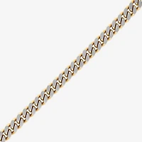 Bulova Mens Stainless Steel 8 1/2 Inch Solid Curb Chain Bracelet
