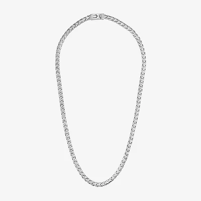Bulova Mens Stainless Steel 22 Inch Link Chain Necklace