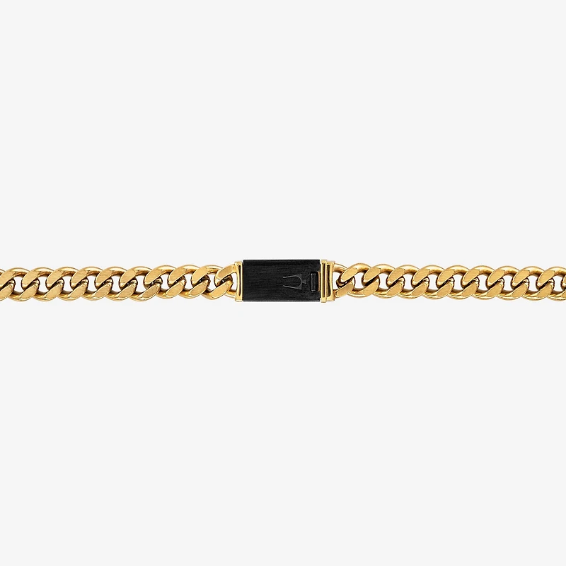 Bulova Mens Stainless Steel 22 Inch Curb Chain Necklace