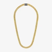 Bulova Mens Stainless Steel Inch Curb Chain Necklace