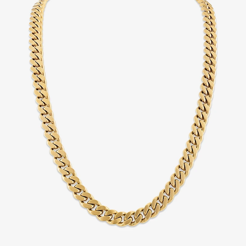 Bulova Mens Stainless Steel Inch Curb Chain Necklace