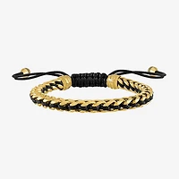 Bulova Mens Stainless Steel Bolo Bracelet