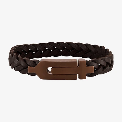 Bulova Mens Stainless Steel Wrap Bracelet