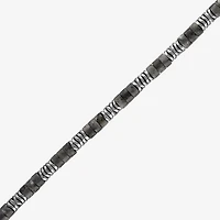 Bulova Mens Sterling Silver Beaded Bracelet