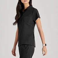 Barco Unify But163 Mission 1-Pocket Womens Henley Neck Short Sleeve Stretch Fabric Moisture Wicking Wrinkle Resistant Scrub Top