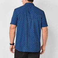 Stylus Mens Short Sleeve Classic Fit Big and Tall Button-Down Shirt