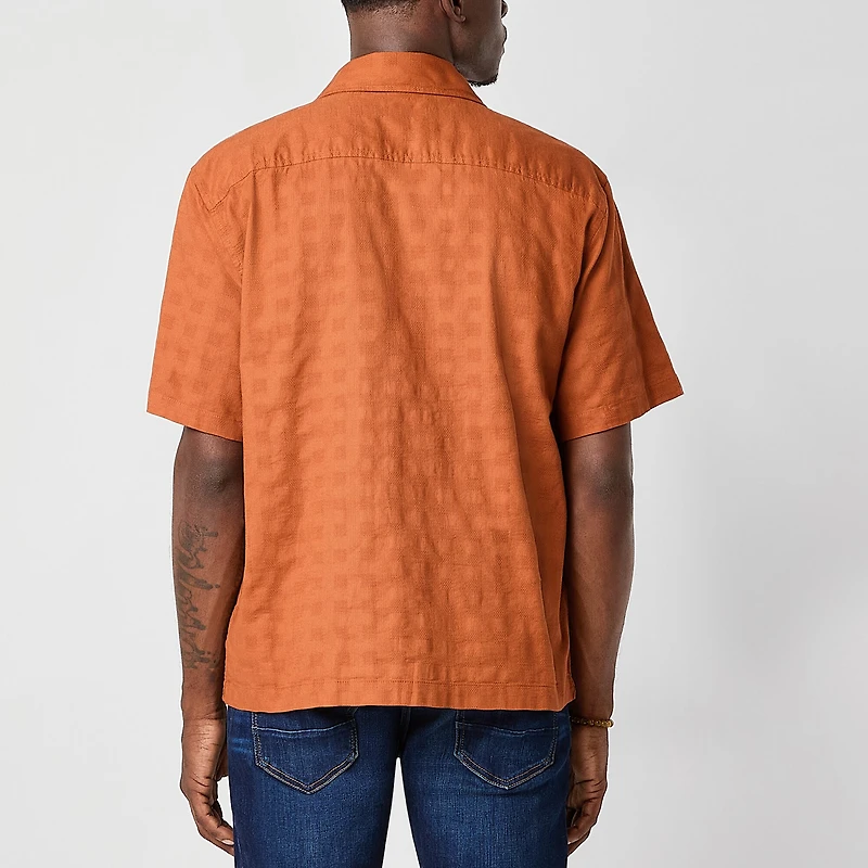 mutual weave Mens Easy-on + Easy-off Short Sleeve Adaptive Camp Shirt