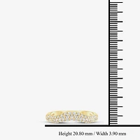 I / Si2) Womens 1/2 CT. T.W. Lab Grown White Diamond 10K Gold Round Wedding Ring Enhancer