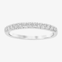 (I/Si2) Womens 1/4 CT. T.W. Lab Grown White Diamond Platinum Wedding Band
