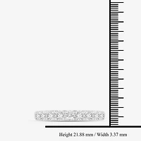 (I/Si2) Womens 2MM 1 CT. T.W. Lab Grown White Diamond Platinum Wedding Band