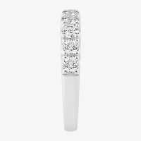 (I/Si2) Womens 2MM 1 CT. T.W. Lab Grown White Diamond Platinum Wedding Band