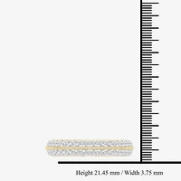 (I / Si2) Womens 3MM 1 CT. T.W. Lab Grown White Diamond 10K Gold Round Wedding Band