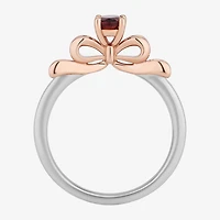 Enchanted Disney Fine Jewelry Snow White(I,I2) Womens 3/4 CT. T.W. Genuine Red Garnet 14K Rose Gold Over Silver Sterling Silver Oval Snow White Cocktail Ring